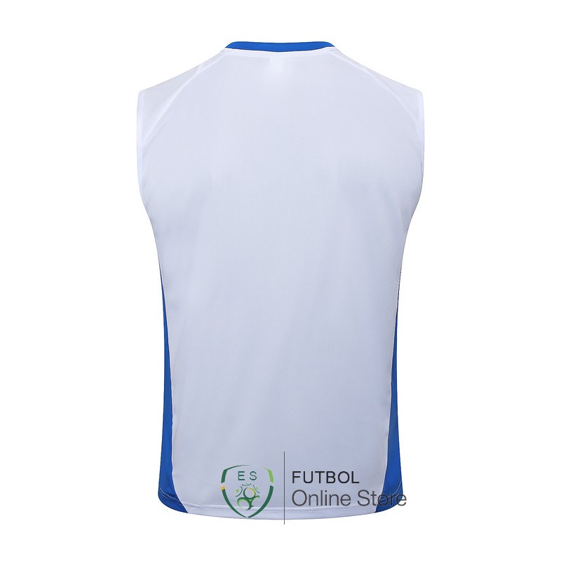 Entrenamiento Sin Mangas Italia 2024 Blanco Azul