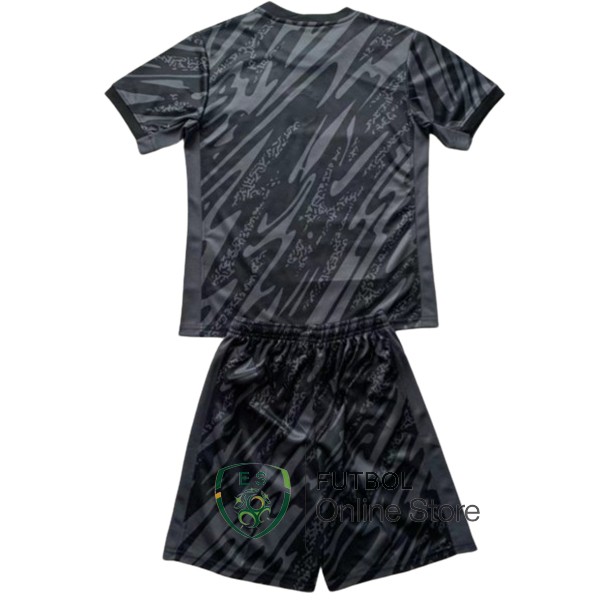 Camiseta Del Conjunto Completo Brasil Ninos 2024 Portero Negro