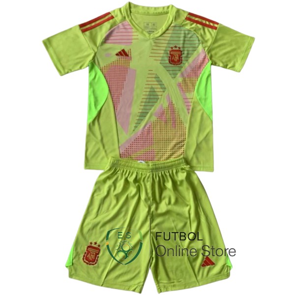 Camiseta Portero Argentina Conjunto Completo Hombre 2024 Amarillo