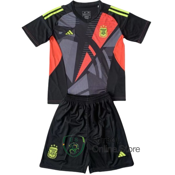 Camiseta Portero Argentina Conjunto Completo Hombre 2024 Negro