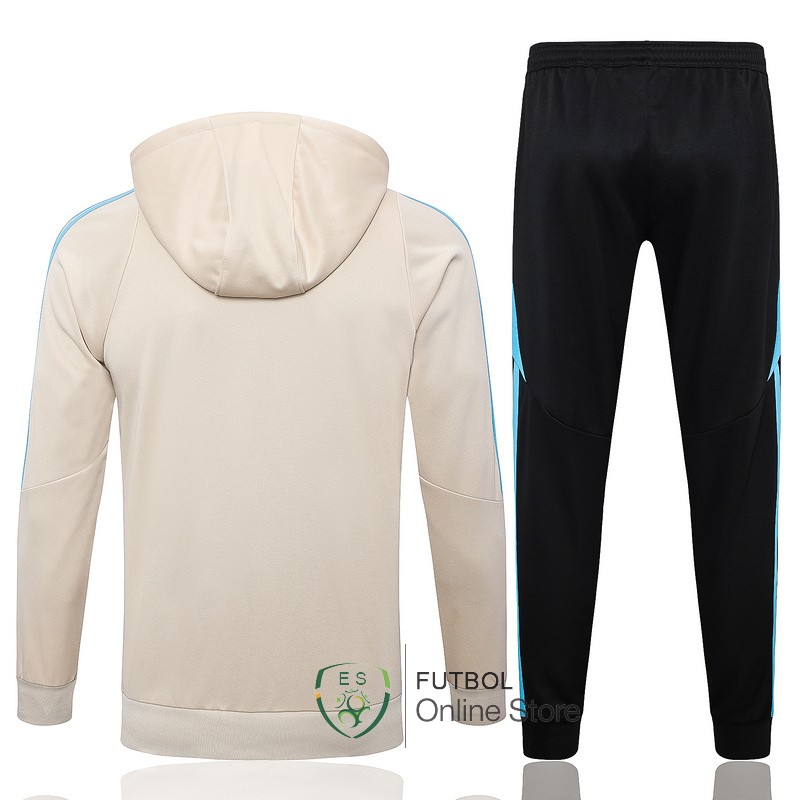 Conjunto Completo Chaqueta Con Capucha Argentina 2024 Amarillo Negro