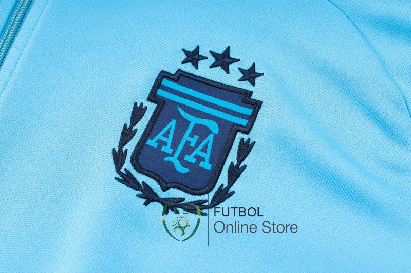 Conjunto Completo Ropa Deportiva Con Cremallera Larga Argentina 2024 Azul Purpura Negro