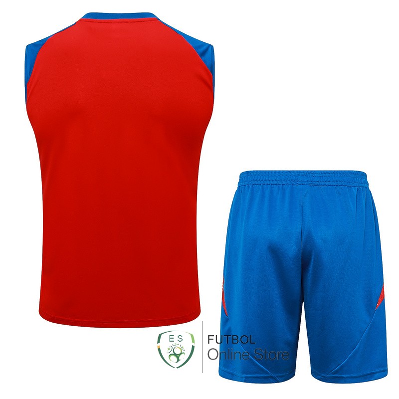 Entrenamiento Sin Mangas Conjunto Completo Argentina 2024 Rojo Azul