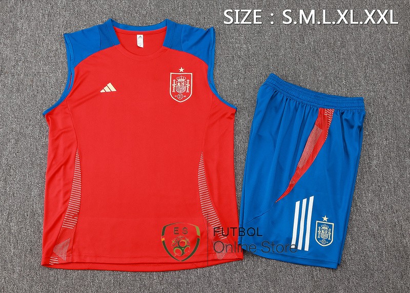 Entrenamiento Sin Mangas Conjunto Completo Argentina 2024 Rojo Azul