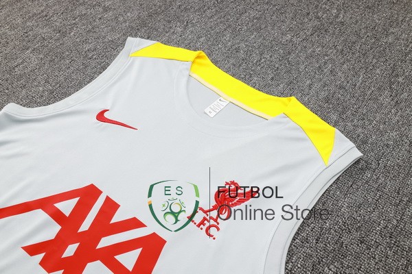 Entrenamiento Sin Mangas Conjunto Completo Liverpool 24/2025 Gris Amarillo Negro