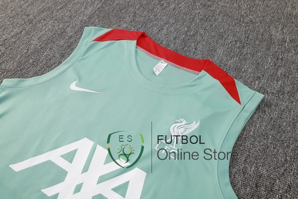 Entrenamiento Sin Mangas Conjunto Completo Liverpool 24/2025 Verde Negro