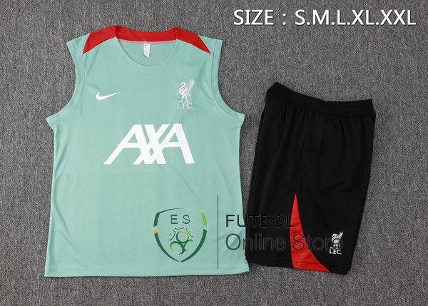 Entrenamiento Sin Mangas Conjunto Completo Liverpool 24/2025 Verde Negro