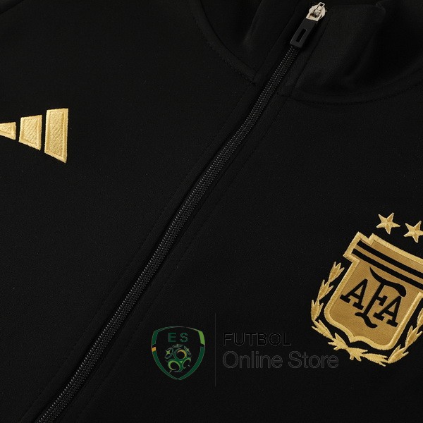 Ropa Deportiva Con Cremallera Larga Argentina 2024 Negro Azul