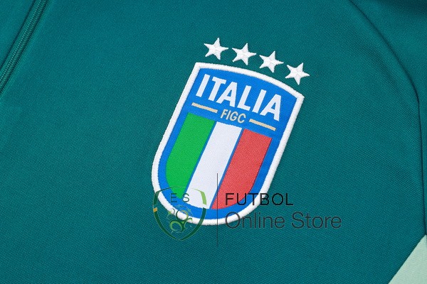 Ropa Deportiva Con Cremallera Larga Italia 2024 Verde