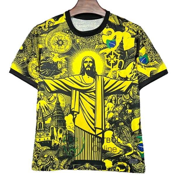 Tailandia Camiseta Brasil Especial 2024 Amarillo