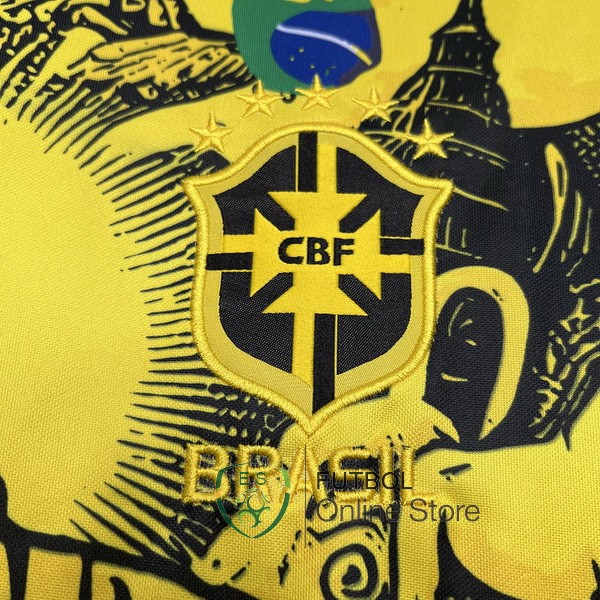 Tailandia Camiseta Brasil Especial 2024 Amarillo