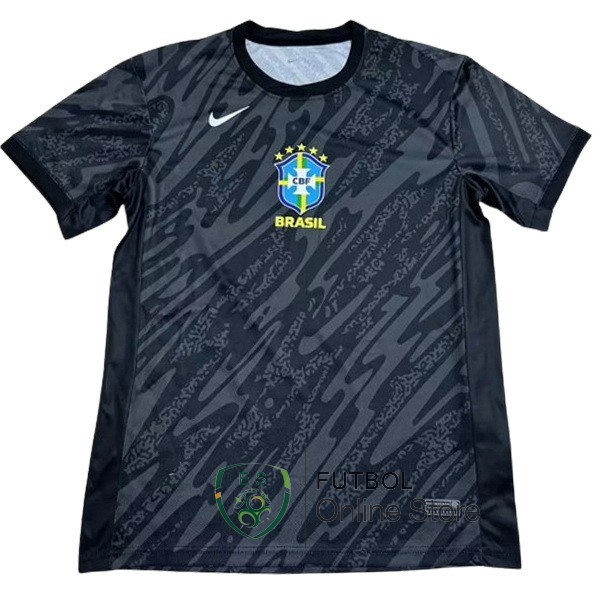 Tailandia Camiseta Brasil Portero 2024 Negro
