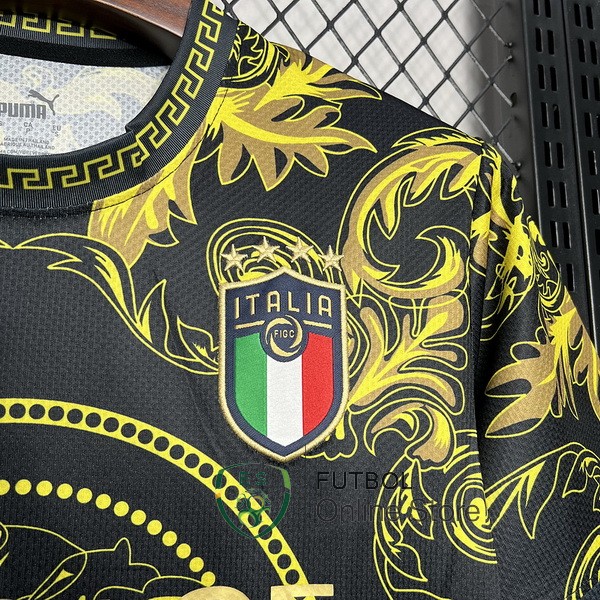 Tailandia Camiseta Italia Especial 2024 Amarillo Negro