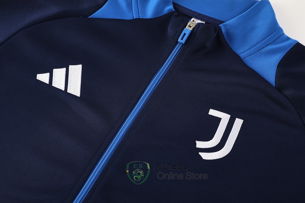 Conjunto Completo Ropa Deportiva Con Cremallera Larga Juventus 24/2025 Azul Marino Naranja