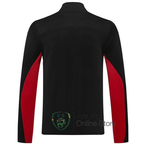 Ropa Deportiva Con Cremallera Larga AC Milan 24/2025 Negro Rojo