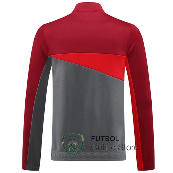 Ropa Deportiva Con Cremallera Larga AC Milan 24/2025 Rojo Gris