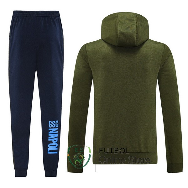 Conjunto Completo Chaqueta Con Capucha Napoli 24/2025 Azul Verde