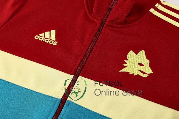 Conjunto Completo Ropa Deportiva Con Cremallera Larga AS Roma 24/2025 Rojo