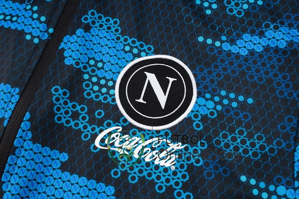 Conjunto Completo Ropa Deportiva Con Cremallera Larga Napoli 24/2025 Azul I Negro