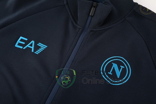 Conjunto Completo Ropa Deportiva Con Cremallera Larga Napoli 24/2025 Azul Marino