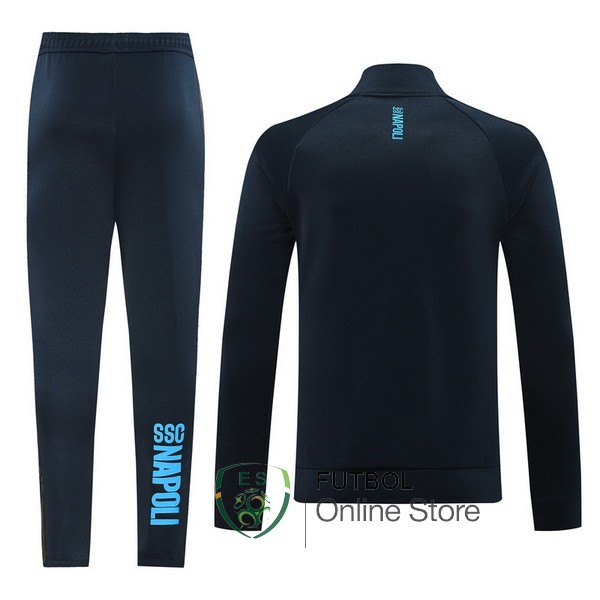 Conjunto Completo Ropa Deportiva Con Cremallera Larga Napoli 24/2025 Azul Marino