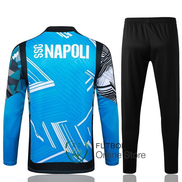 Conjunto Completo Sudadera Entrenamiento Napoli 24/2025 Azul Negro