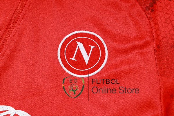 Conjunto Completo Sudadera Entrenamiento Napoli 24/2025 Rojo Negro