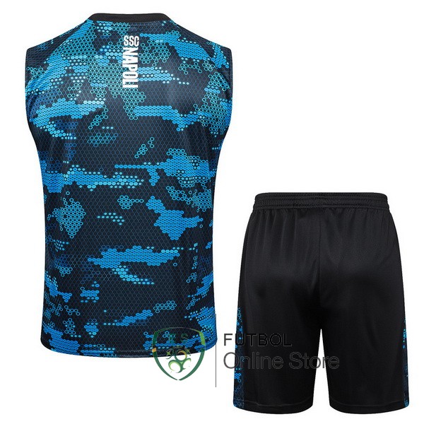 Entrenamiento Sin Mangas Conjunto Completo Napoli 24/2025 Azul Negro