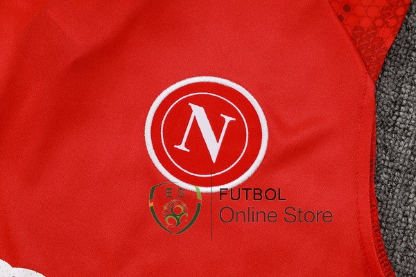 Entrenamiento Sin Mangas Conjunto Completo Napoli 24/2025 Rojo Blanco Negro