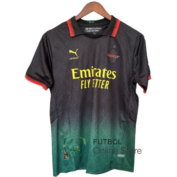 Tailandia Camiseta AC Milan 24/2025 Fourth Negro Verde