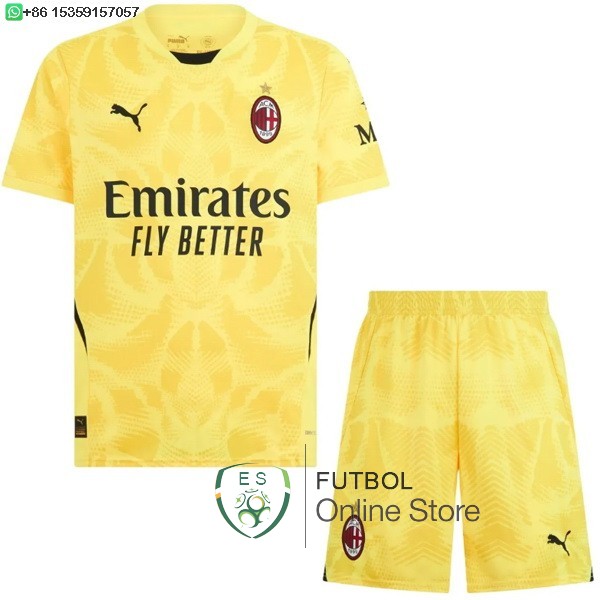 Camiseta AC Milan Conjunto Completo Hombre 24/2025 Portero Amarillo