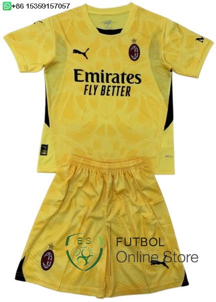 Camiseta AC Milan Conjunto Completo Hombre 24/2025 Portero Amarillo