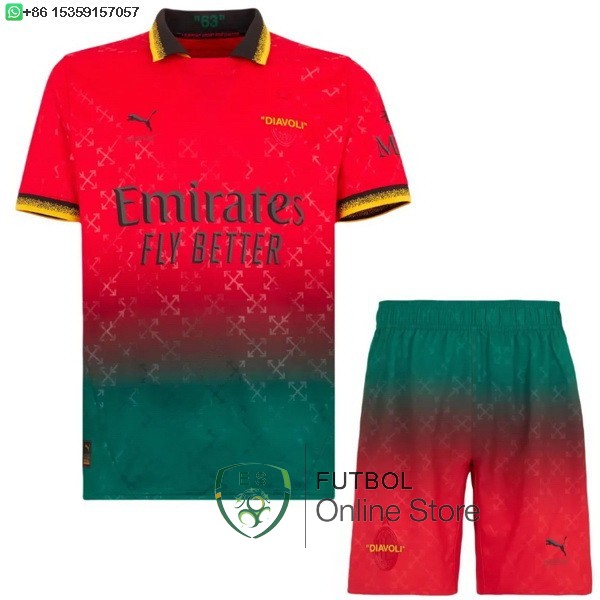 Camiseta AC Milan Ninos 24/2025 Fourth