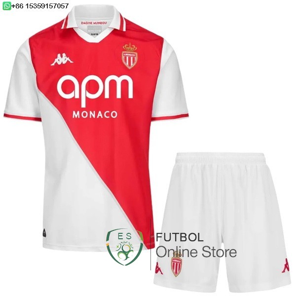 Camiseta AS Monaco Conjunto Completo Hombre 24/2025 Primera