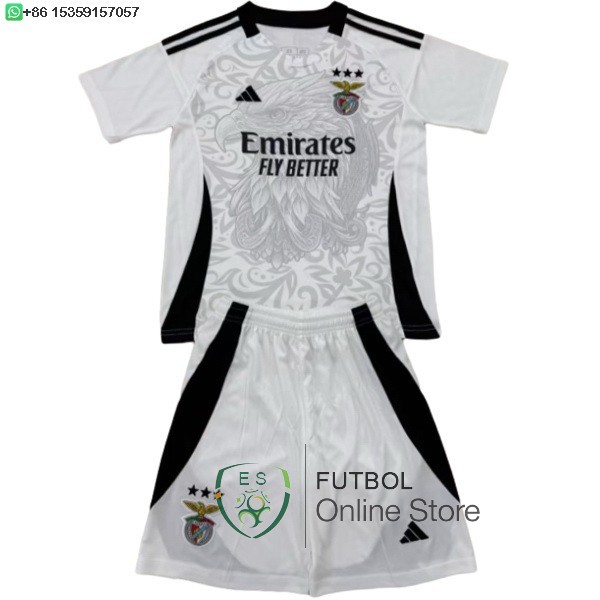 Camiseta Benfica Conjunto Completo Hombre 24/2025 Especial Gris