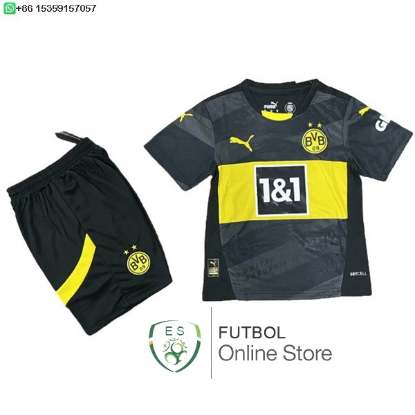 Camiseta Borussia Dortmund Ninos 24/2025 Segunda