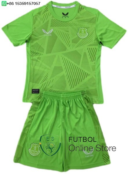 Camiseta Everton Ninos Portero 24/2025 Verde