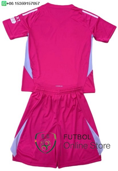Camiseta Leeds United Conjunto Completo Hombre 24/2025 Portero Rosa