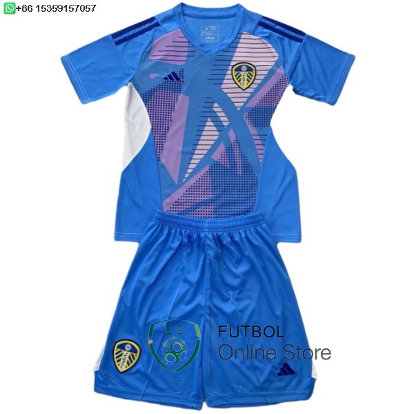 Camiseta Leeds United Ninos Portero 24/2025 Azul
