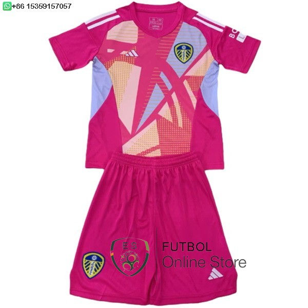 Camiseta Leeds United Ninos Portero 24/2025 Rosa