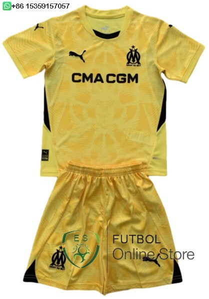 Camiseta Marsella Conjunto Completo Hombre 24/2025 Portero I Amarillo