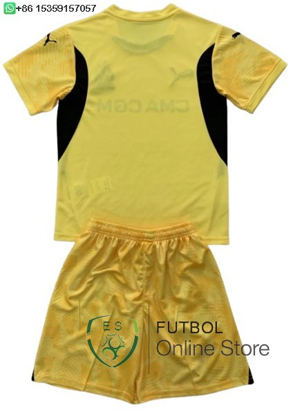 Camiseta Marsella Conjunto Completo Hombre 24/2025 Portero I Amarillo
