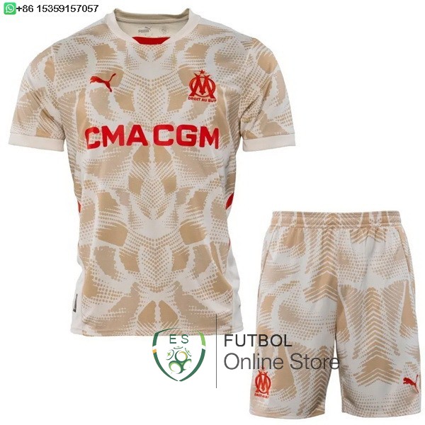 Camiseta Marsella Ninos Portero 24/2025 Amarillo