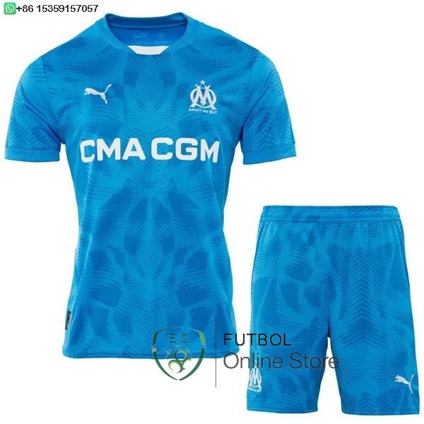 Camiseta Marsella Ninos Portero 24/2025 Azul