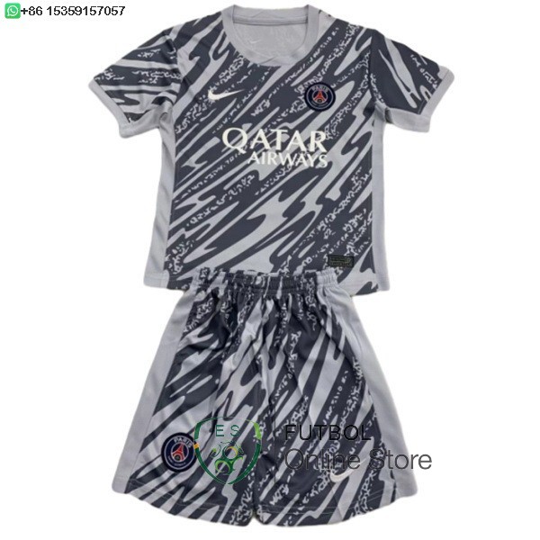 Camiseta Paris Saint Germain Ninos Portero 24/2025 Gris