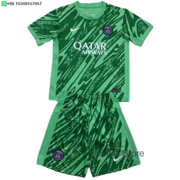 Camiseta Paris Saint Germain Ninos Portero 24/2025 Verde