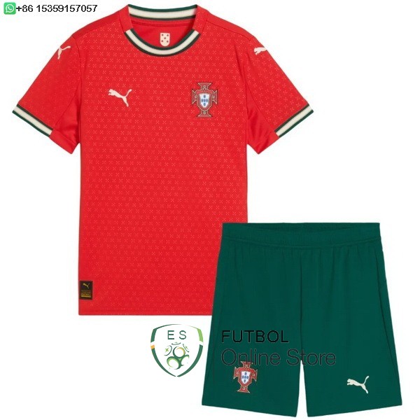 Camiseta Portugal Conjunto Completo Hombre 2025 Primera