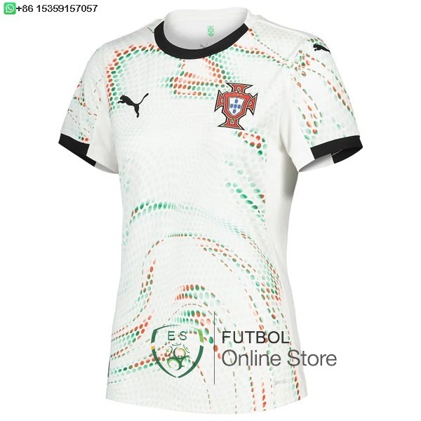 Camiseta Portugal Mujer 2025 Segunda