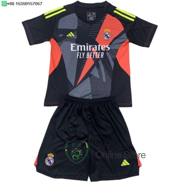 Camiseta Real Madrid Conjunto Completo Hombre 24/2025 Portero Negro