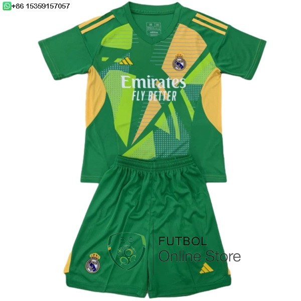 Camiseta Real Madrid Conjunto Completo Hombre 24/2025 Portero Verde